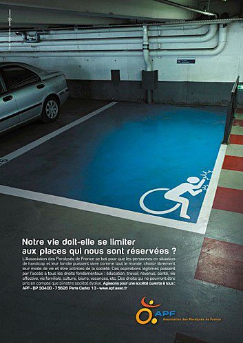 Affiche campagne Association des Paralyss de France - APF 2010-2011