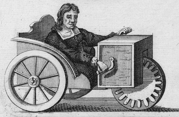 Stephan Farffler (1633-1689), horloger ÃƒÂ  Nuremberg, probablement paraplÃƒÂ©gique ou amputÃƒÂ© et inventeur du premier fauteuil roulant autopropulsÃƒÂ©