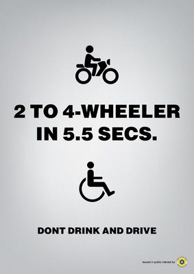 2 to 4-wheeler in 5.5 secs. Don't drink and drive