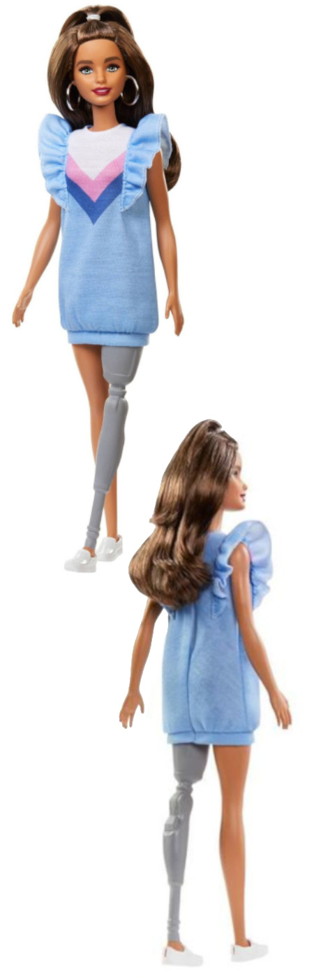 poupee type Barbie avec prothese