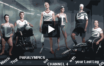 Watch the Paralympics on Channel4 with your last leg on